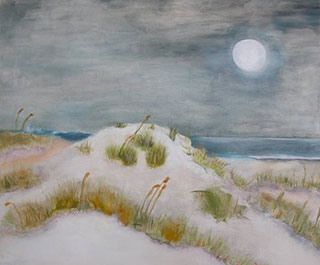 Dunes in Moonlight, painting by Lynn Walcutt